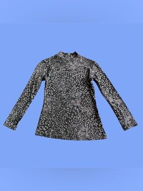 Vintage Sheer Metallic Monkey Wear Long Sleeve Shirt